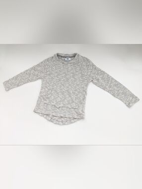 Old Navy Girls' (Size 8/Medium) Gray & White Cozy Sweater/Sweatshirt